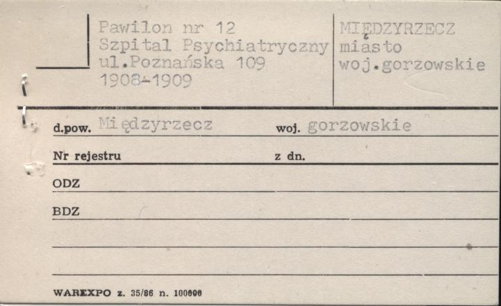 pawilon nr 12 Szpital Psychiatryczny, skan 1