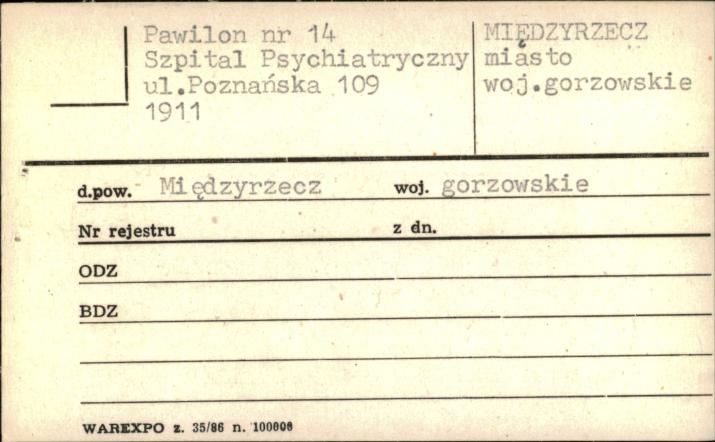 pawilon nr 14 Szpital Psychiatryczny, skan 1