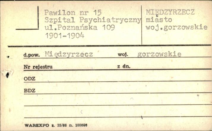 pawilon nr 15 Szpital Psychiatryczny, skan 1