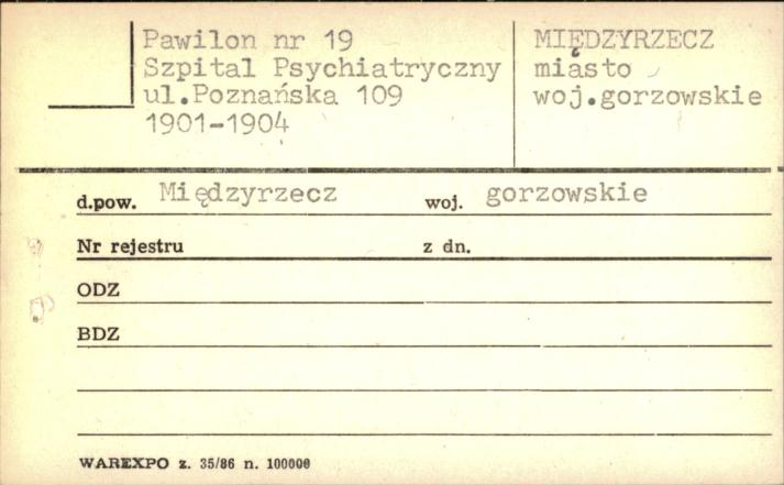 pawilon nr 19 Szpital Psychiatryczny, skan 1