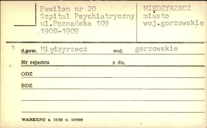 pawilon nr 20 Szpital Psychiatryczny, skan 1