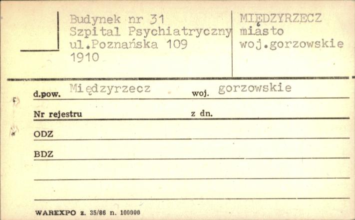 budynek nr 31 Szpital Psychiatryczny, skan 1