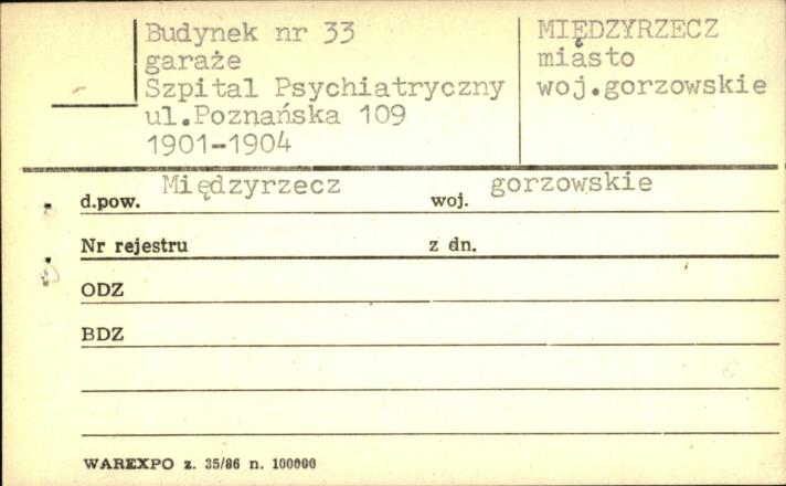 budynek nr 33 garaże Szpital Psychiatryczny, skan 1