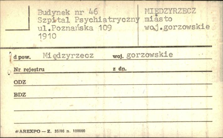budynek nr 46 Szpital Psychiatryczny, skan 1