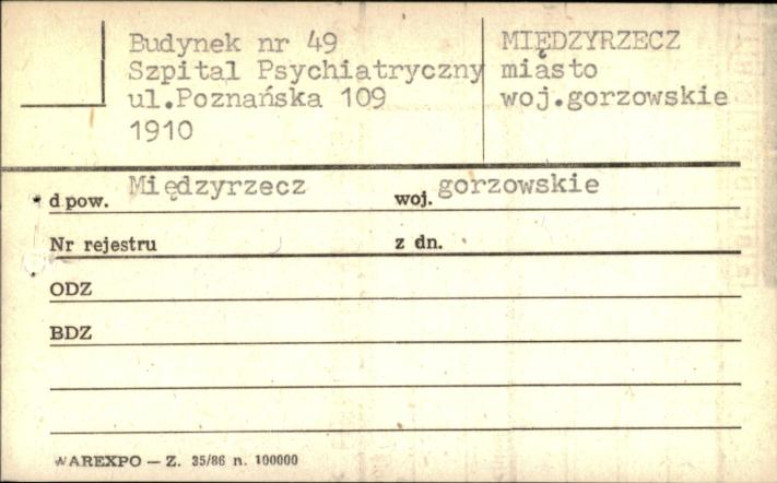 budynek nr 49 Szpital Psychiatryczny, skan 1