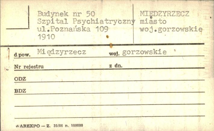 budynek nr 50 Szpital Psychiatryczny, skan 1