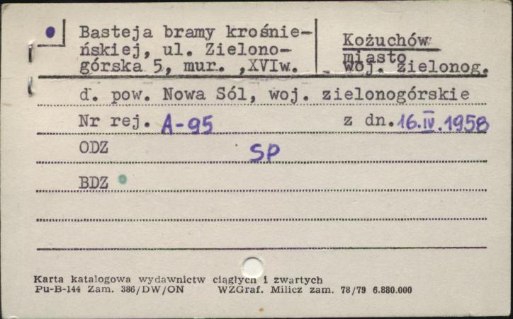 basteja bramy krośnieńskiej, skan 1