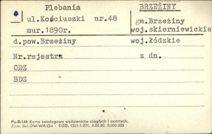 plebania przy kościele Św. Krzyża, skan 2