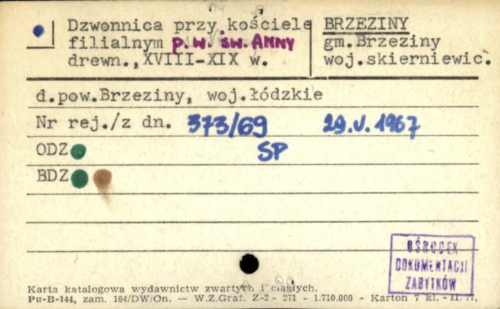 dzwonnica przy kościele filialnym pw. św. Anny, skan 1
