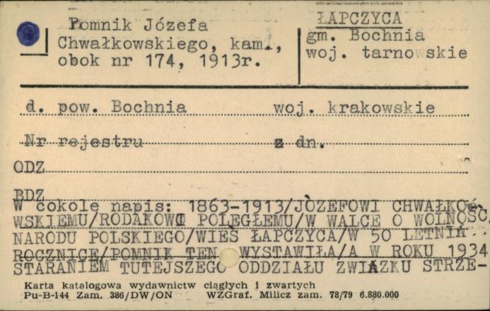pomnik Józefa Chwałkowskiego, skan 1