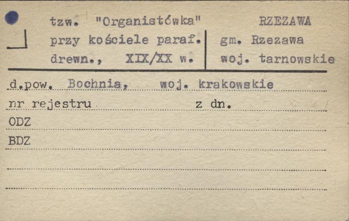 organistówka, skan 1