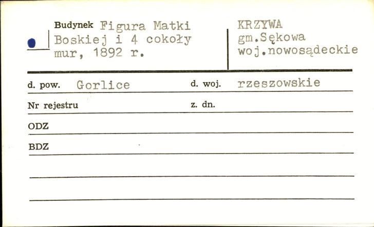 figura Matki Boskiej i 4 cokoły, skan 1