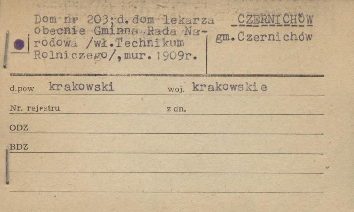 dom; dom lekarza obecnie Gminna Rada Narodowa, skan 1