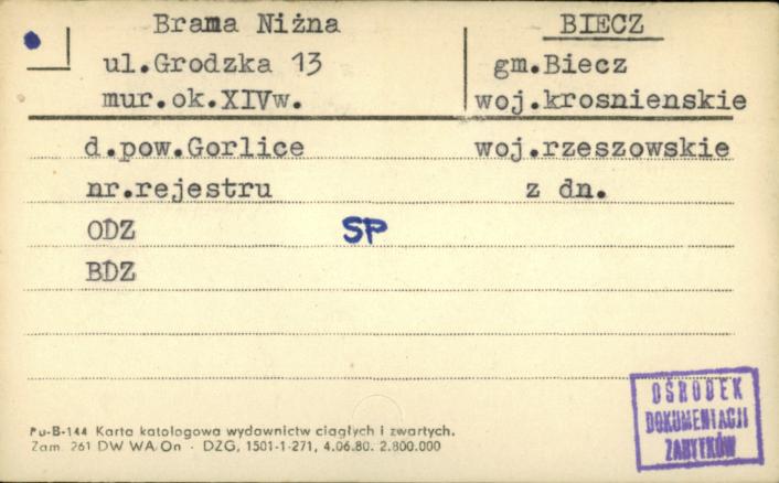 brama Niżna, skan 1