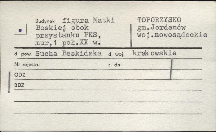 figura Matki Boskiej obok przystanku PKS, skan 1