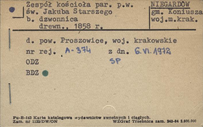 zespół kościoła par. pw. św. Jakuba Starszego: b. dzwonnica, skan 1