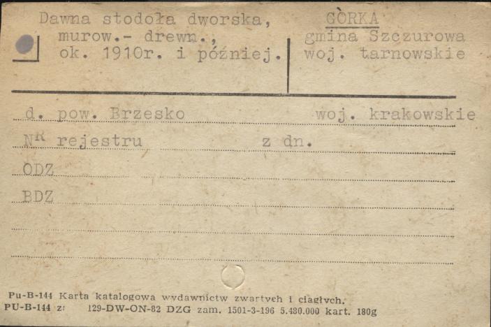 dawna stodoła dworska, skan 1
