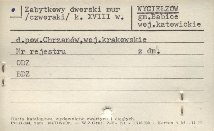 zabytkowy dworski mur - czworaki, skan 1