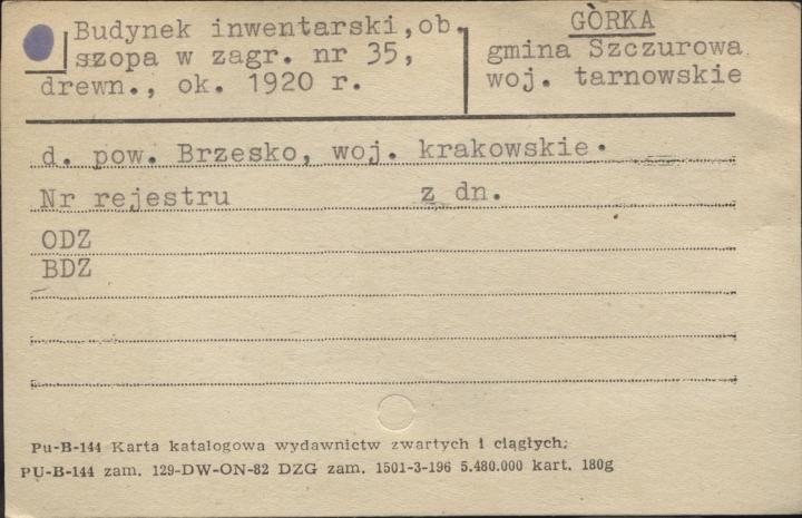 budynek inwentarski, ob. szopa w zagrodzie, skan 1