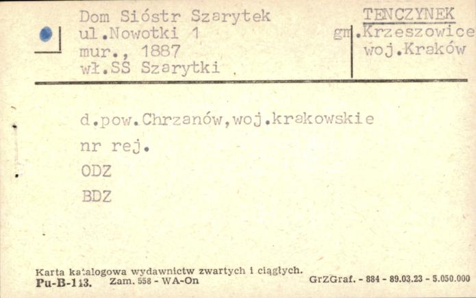 dom Sióstr Szarytek, skan 1