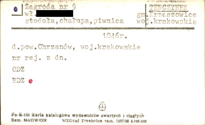 zagroda - stodoła, chałupa, piwnica, skan 1