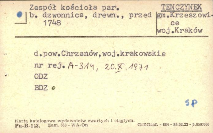 zespół kościoła par. - dzwonnica, skan 1