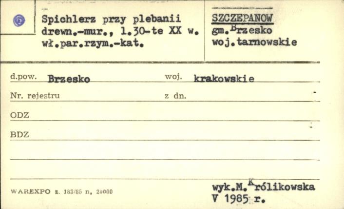 spichlerz przy plebanii, skan 1