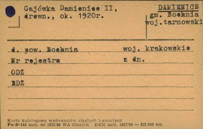 gajówka Damienice II, skan 1