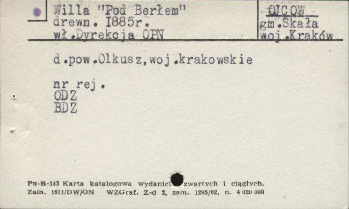 willa Pod Berłem, skan 1
