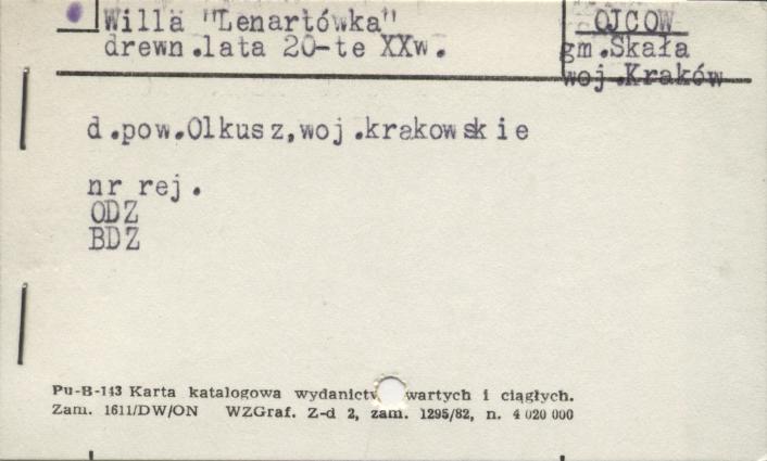 willa Lenartówka, skan 1