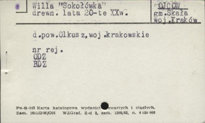 willa Sokołówka, skan 1