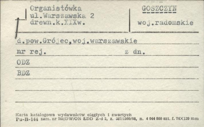 organistówka, skan 1