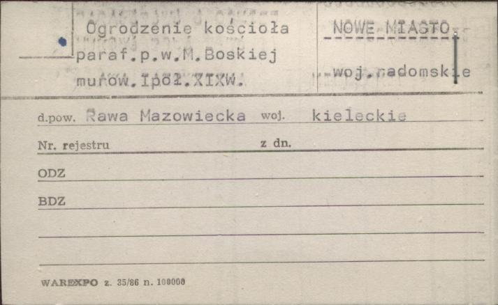 ogrodzenie kościoła paraf. pw. M. Boskiej, skan 1