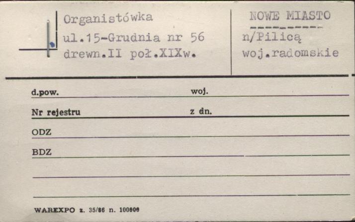 organistówka, skan 1