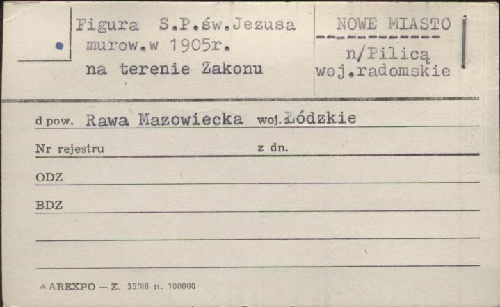 figura S.P św. Jezusa na terenie zakonu, skan 1