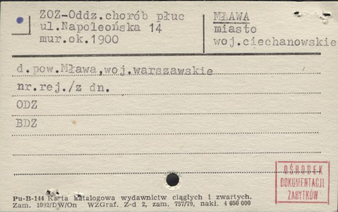 zakład opieki zdrowotnej-oddz. chorób płuc, skan 1