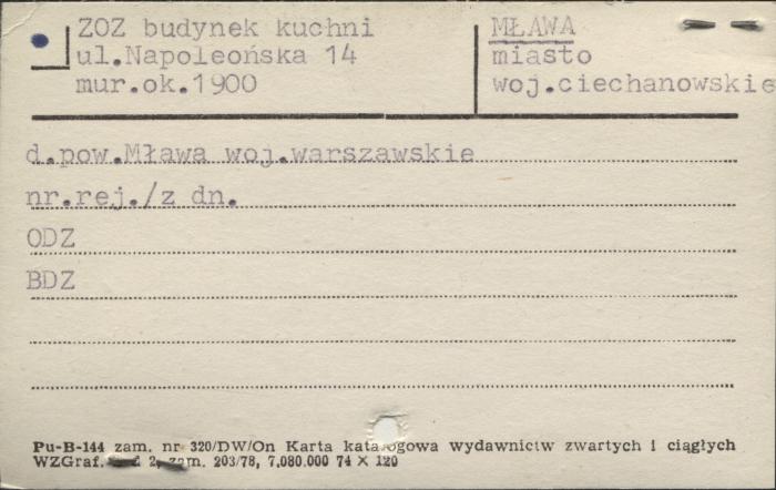 zakład opieki zdrowotnej budynek kuchni, skan 1