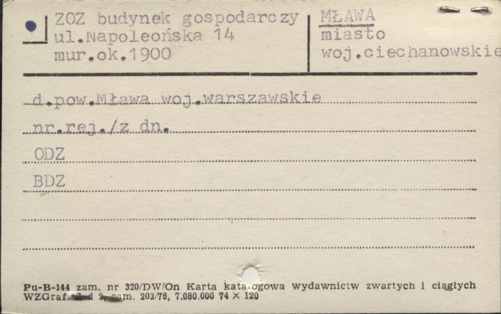 zakład opieki zdrowotnej budynek gospodarczy, skan 1