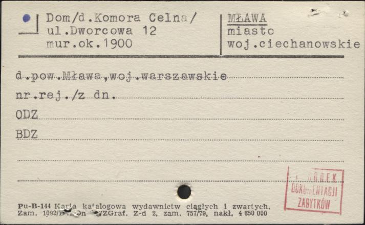 dom (d. komora celna), skan 1