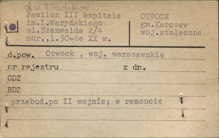 pawilon III szpitala im. L. Waryńskiego, skan 1