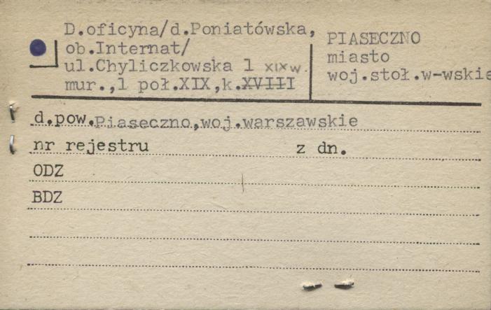 oficyna (Poniatówka, ob. internat), skan 1