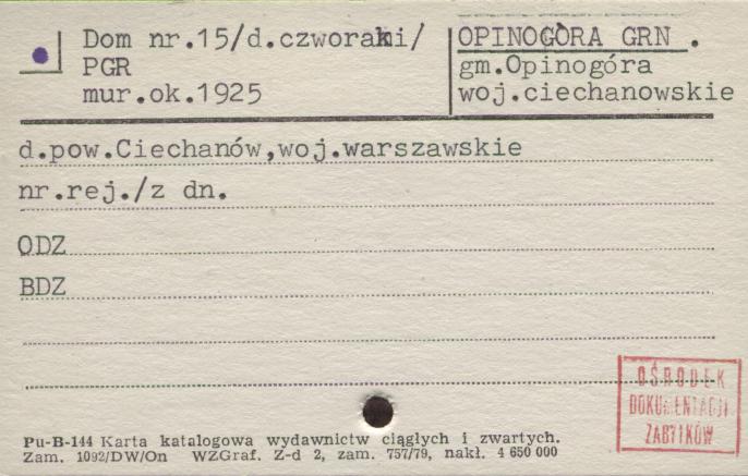 czworak, ob. budynek mieszkalny, skan 1