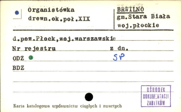 organistówka, skan 1