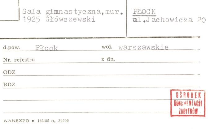 sala gimnastyczna, skan 1