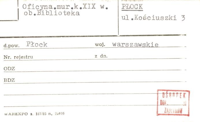 oficyna, ob. biblioteka, skan 1