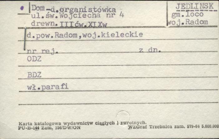 dom - d. organistówka, skan 1