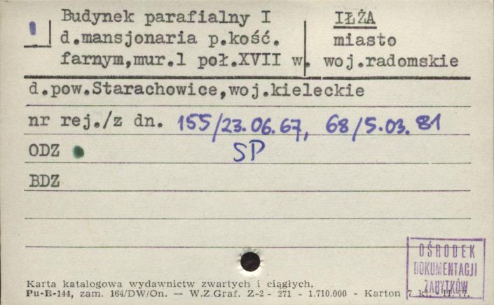 budynek parafialny I, d. masoneria, skan 1