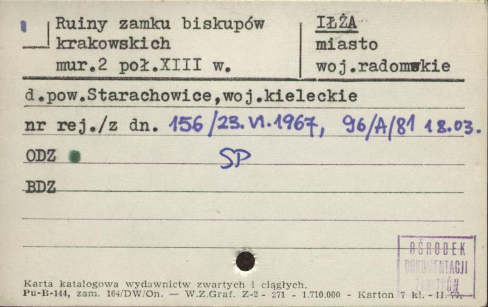 ruiny zamku biskupów krakowskich, skan 1