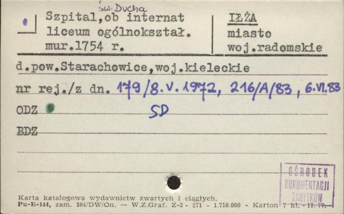 szpital pw. św. Ducha, ob. internat, skan 1