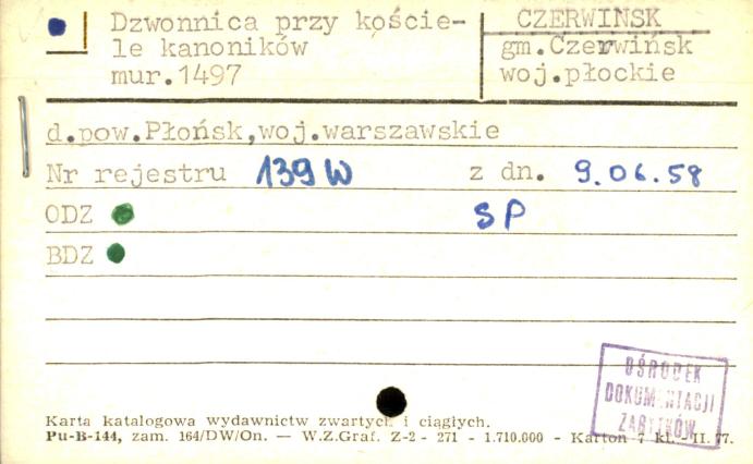 dzwonnica przy kościele kanoników, skan 1
